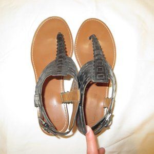 Franco Sarto Black Slingback Wedge Sandals